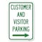 Signmission Reserved Parking Sign Customer and Visit Heavy-Gauge Aluminum Sign, 12" x 18", A-1218-23052 A-1218-23052 - alternate 1